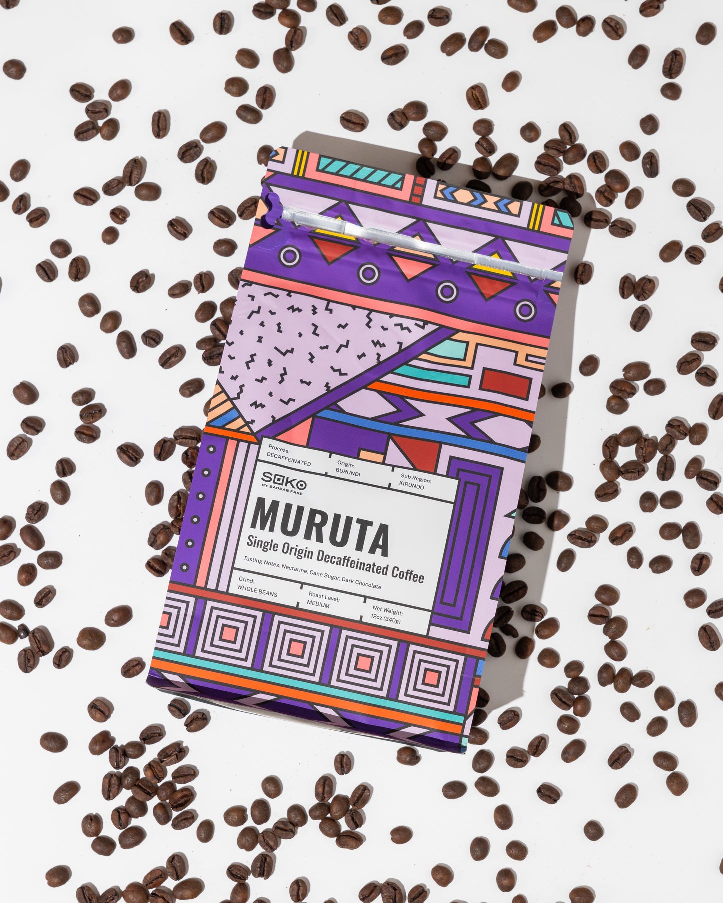 MURUTA: Burundi Decaffeinated coffee beans 12oz